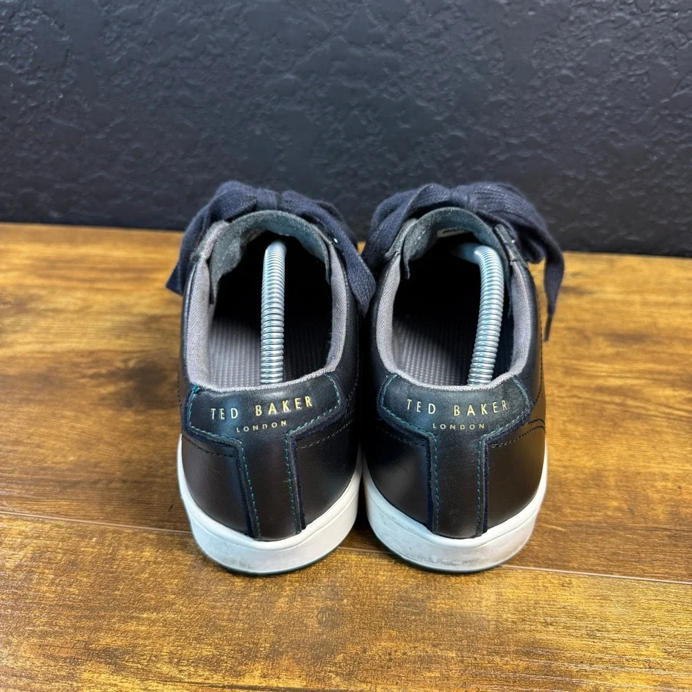 Ted Baker London Theiyo Black Leather Fashion Sneaker Mens 9.5‎